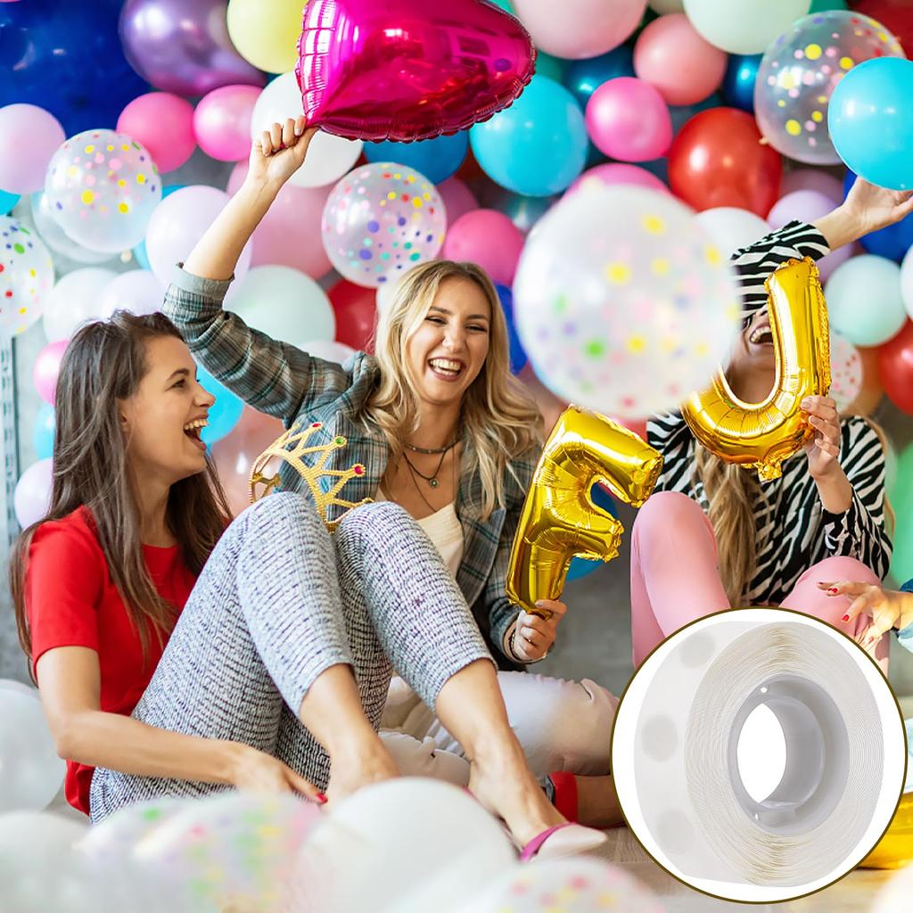 600pk Balloon Glue Dots - Extra Strong Removable Adhesive for Party Decor