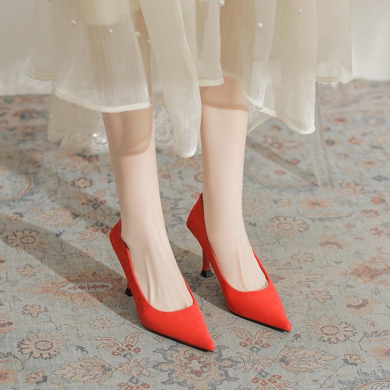 Leopardenmuster spitze hohe Absätze Damen dünne Absätze 2025 Herbst neues Nischendesign modisch, sexy und elegant professionelle einzelne Schuhe