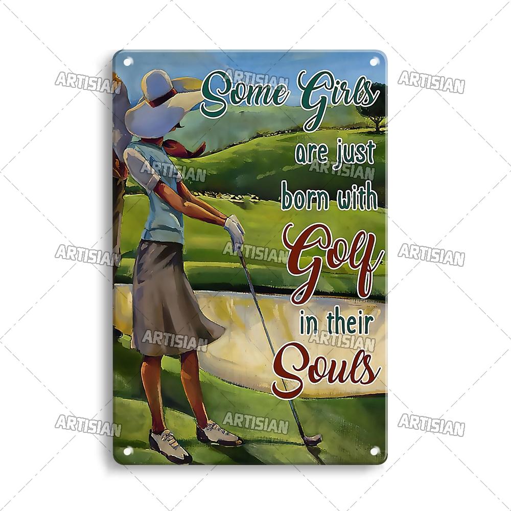 Artisian Sport Metal Plate Golf Tin Sign Vintage Decorative Poster Wall Decor Garage Bar Pub Club Hotel Kitchen Home Man Cave