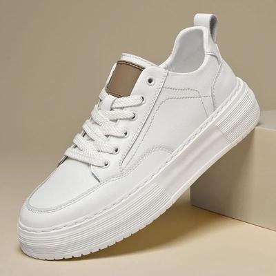 Luxury Brand Genuine Leather Casual Shoes Outdoor Men's Oxford Shoes Thick Bottom Male Vulcanize Shoes Soft Skateboard Footwear