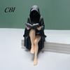 Halloween Decor Statue Black Robe Girl Ornament, Dark Style, with Balanced PLA Material Figurine Base Sitting Figurine, Durable Detailed Texture