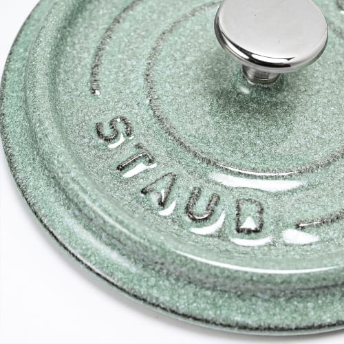 Staub Pico Cocotte Round, 10cm, Mini Cast Iron Enamel Pot, 0.25L, Sage Green, 11010115 (Product Code: 40508-702-0)