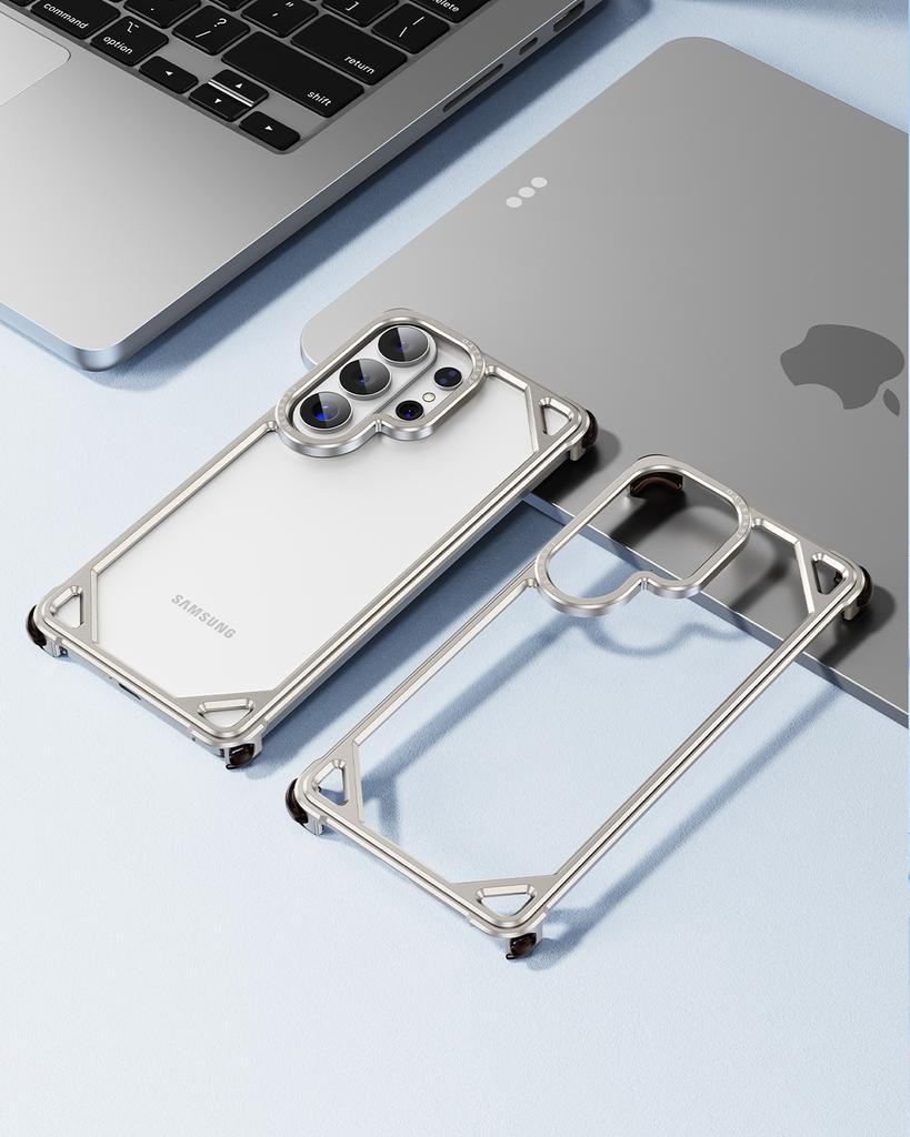 Eary Frame Phone Case for Samsung Galaxy S26 Ultra Metal Shell Shockproof Drop-Protection Original Feel for S26Ultra Phone Cover