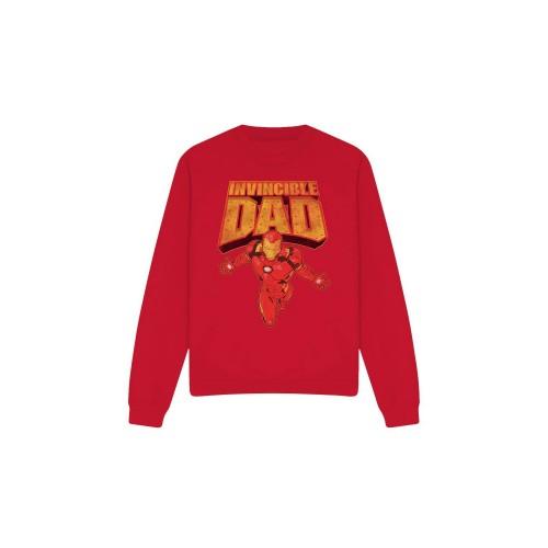 Iron Man Unisex Adult Invincible Dad Flying Fathers Day Sweatshirt