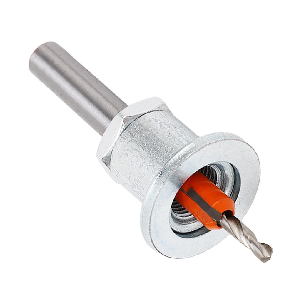 3.5 x 8mm Adjustable Depth Bit Silver Color Taper Hole Drill Woodworking Drill Bit Woodworking