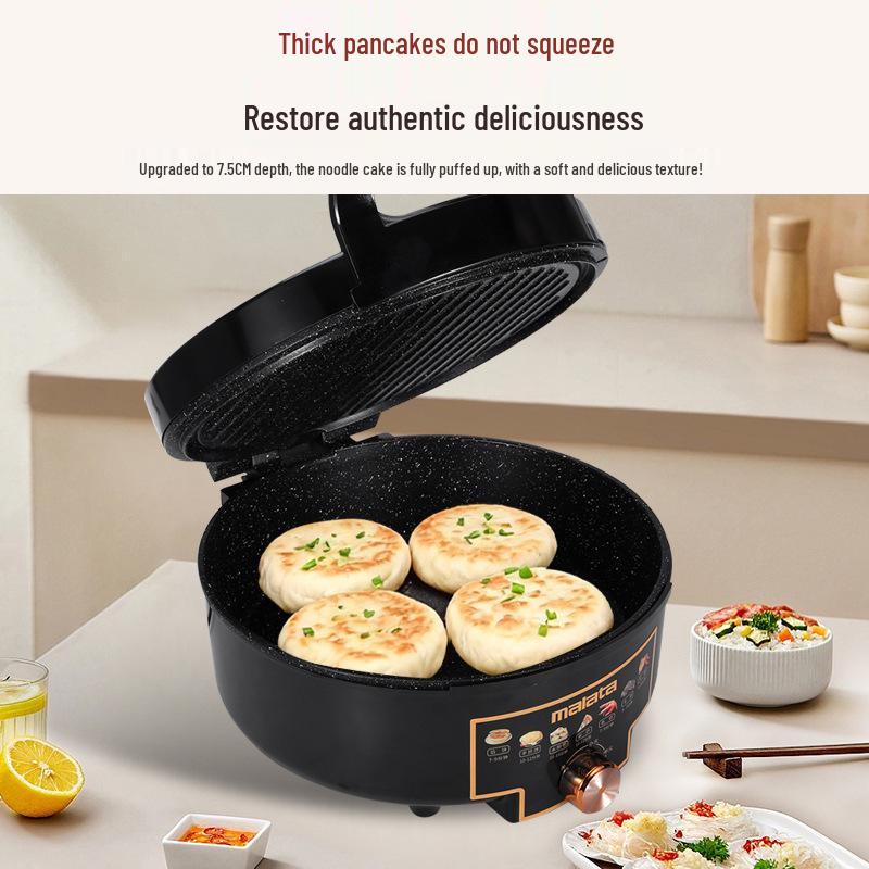 Electric Double-Sided Non-Stick Griddle for Eggs, BBQ, and Pastry
