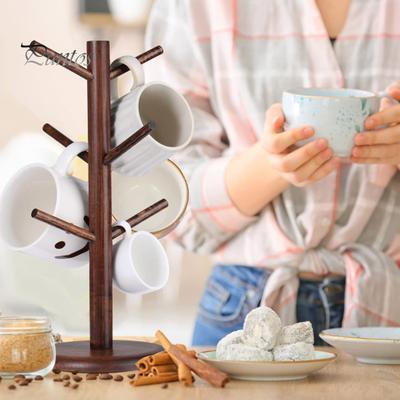 Portabicchieri per acqua Portabicchieri da caffè staccabile con 6 ganci Organizzatore di tazze salvaspazio per la cucina domestica