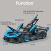 1:24 Scale Revuelto Bolide Sports Car Model Toy Pull Back Music Light Spray Supercar Doors Opened Alloy Diecast Models for Kids