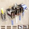 Wall-mounted Toothbrush Holder & Hair Dryer Organizer