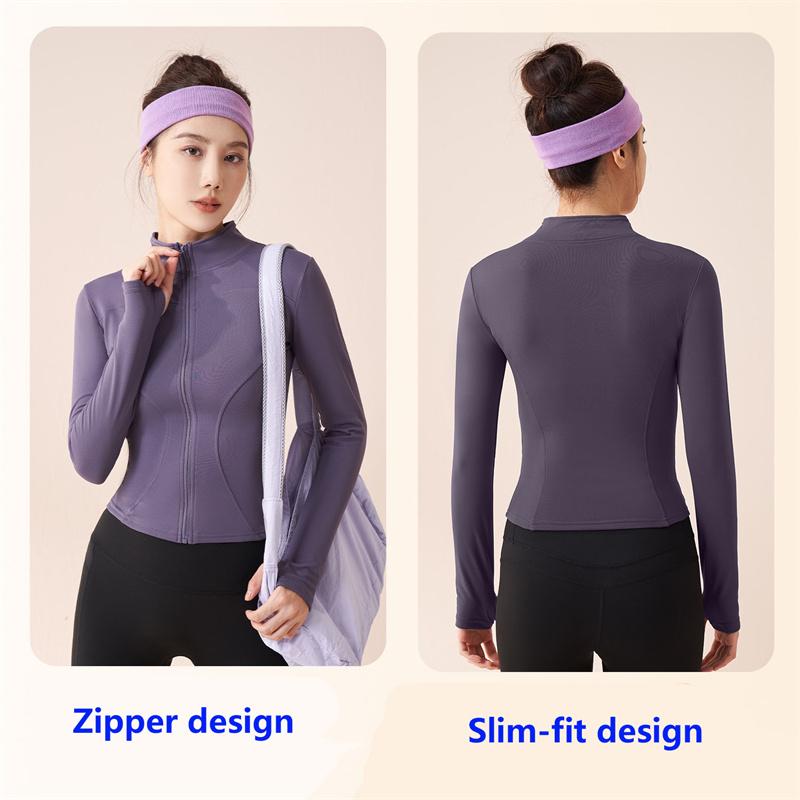New Women's Yoga Tops for Autumn and Winter  Fitness Tops for Ladies Slimming Running Jackets Thickened Thermal Yoga Wear