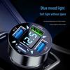 66W 4-Port Digital Display Car Charger with PD+QC3.0