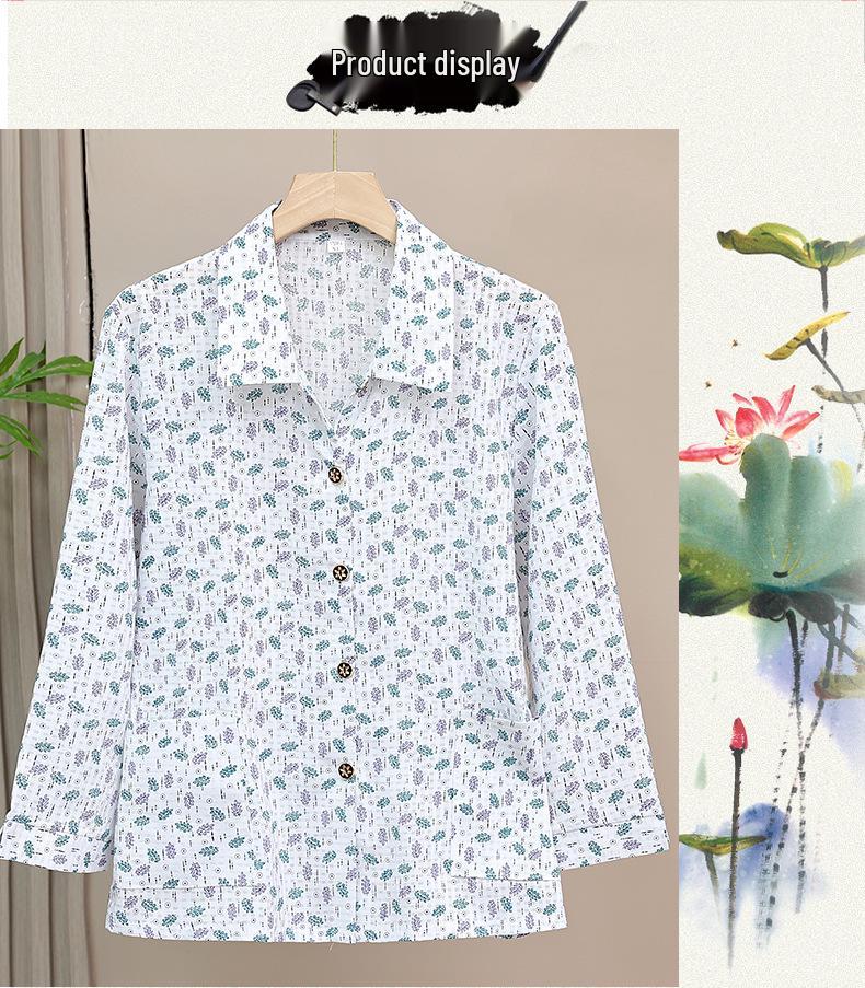 Floral Summer Shirt for Women In Their 60s and 70s