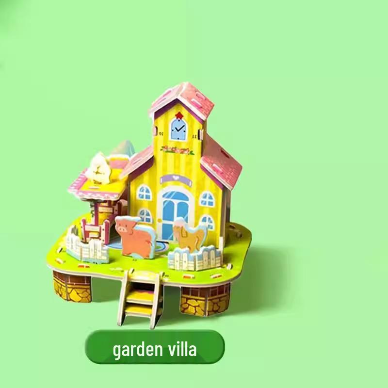 3D Puzzle House Model DIY Educational Toy for Kids Aged 3-6+