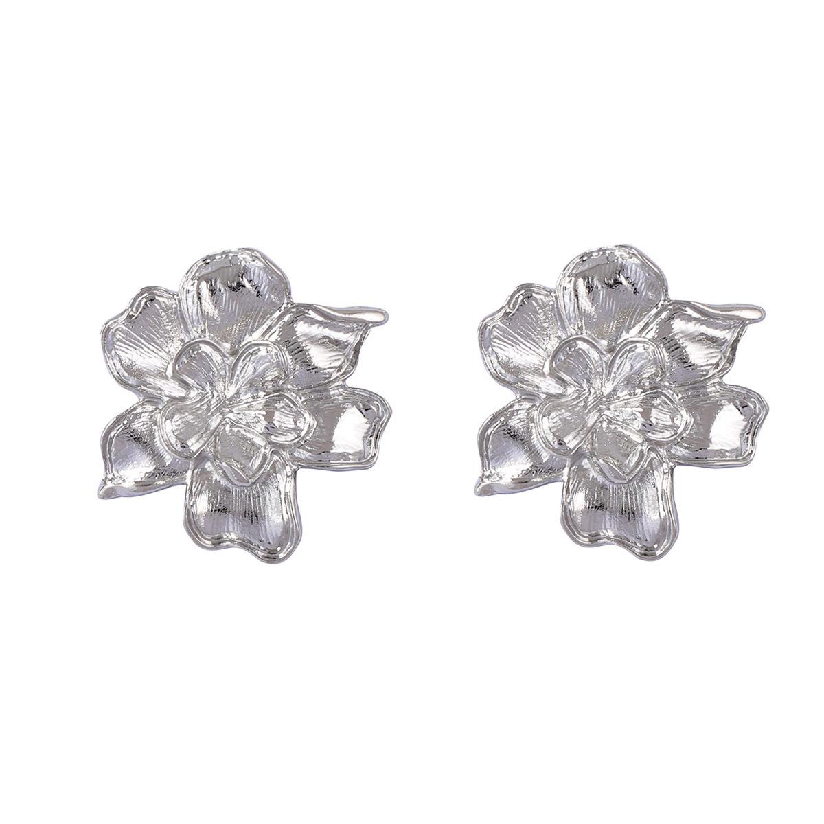 

Преувеличенное ретро, простое, легкая роскошь, холодный стиль, сплав, цветок в цветке, уникальная форма, цветочные серьги-гвоздики для женщин