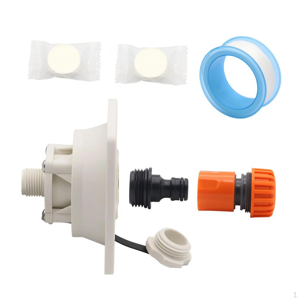 RV City Water Inlet with Checks Replacement Simple Installation Replace Parts Van Trailer Accessory