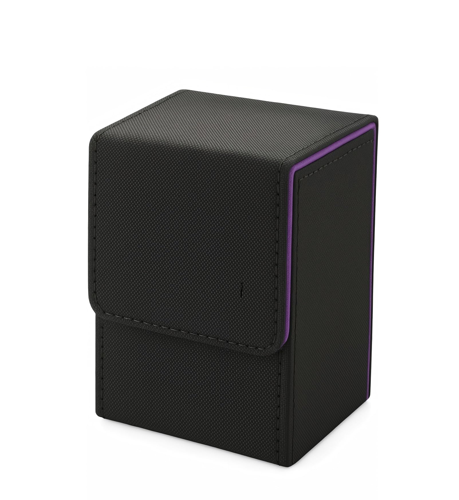 

Venssu Deck Trading Card Vertical PU 100 Card Sleeve Duel and Other Card Box with Purple Case, Case, Storage, Magnetic, Leather, Compatible,
