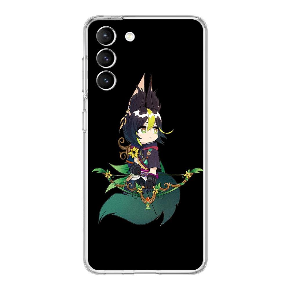 Game Genshin Impact Tighnari Clear Phone Case For Samsung Galaxy S23 S22 5G S20 Ultra S21 FE 5G S10E S9 S8 S10 Plus Soft Cover