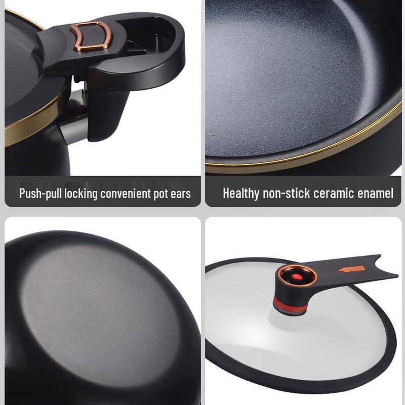 ZISIZ Enamel Ceramic Micro-Pressure Stew Pot