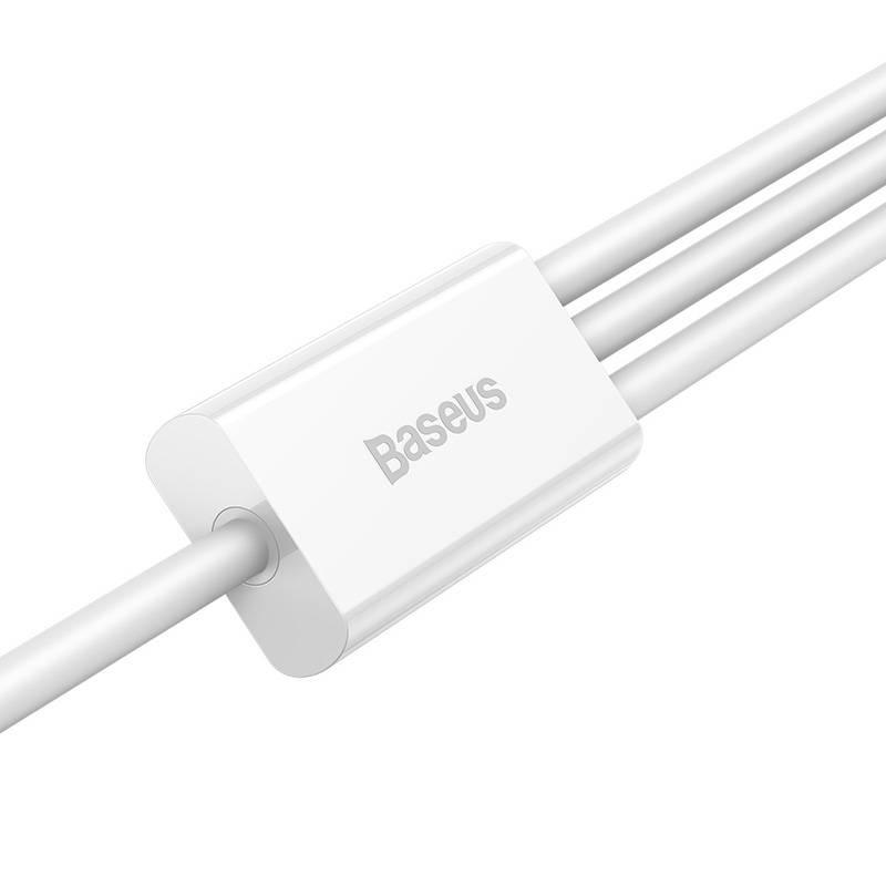 Kabel Szybkiego Ładowania  Baseus Superior Data Usb Do M+L+C 3.5A 0.5M(White)