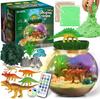 Dinosaur Terrarium Set, Birthday Gift for Boys Aged 4, 5, 6, 7, 8-12 Years, Dinosaur Toy Night Light Craft Kit, Christmas and Easter Gift for Kids
