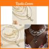 Pearl Shell Necklace Handcrafted Geometric Pendant Casual Jewelry For Women