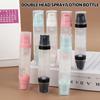 5Ml+5Ml Double Headed Vacuum Press Type Spray/Lotion Bottle Refillable Makeup Cosmetics Cream Gel Moisturizers Liquid Container