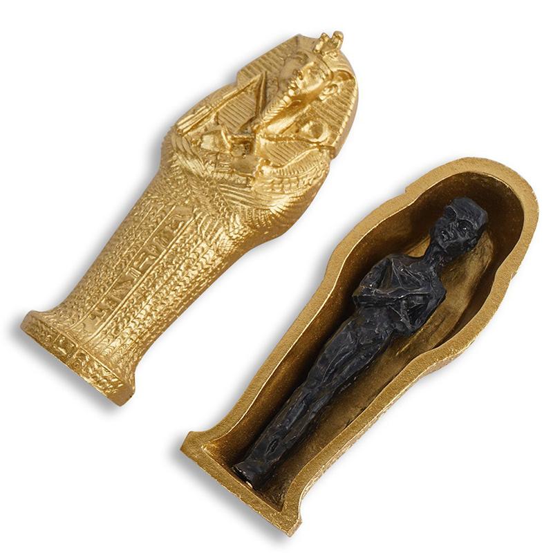 Ancient Egypt Mummy Coffin Ornament Detachable Resin Pharaoh Cleopatra Pyramid Gauze Gift Souvenir Simulation Handicraft