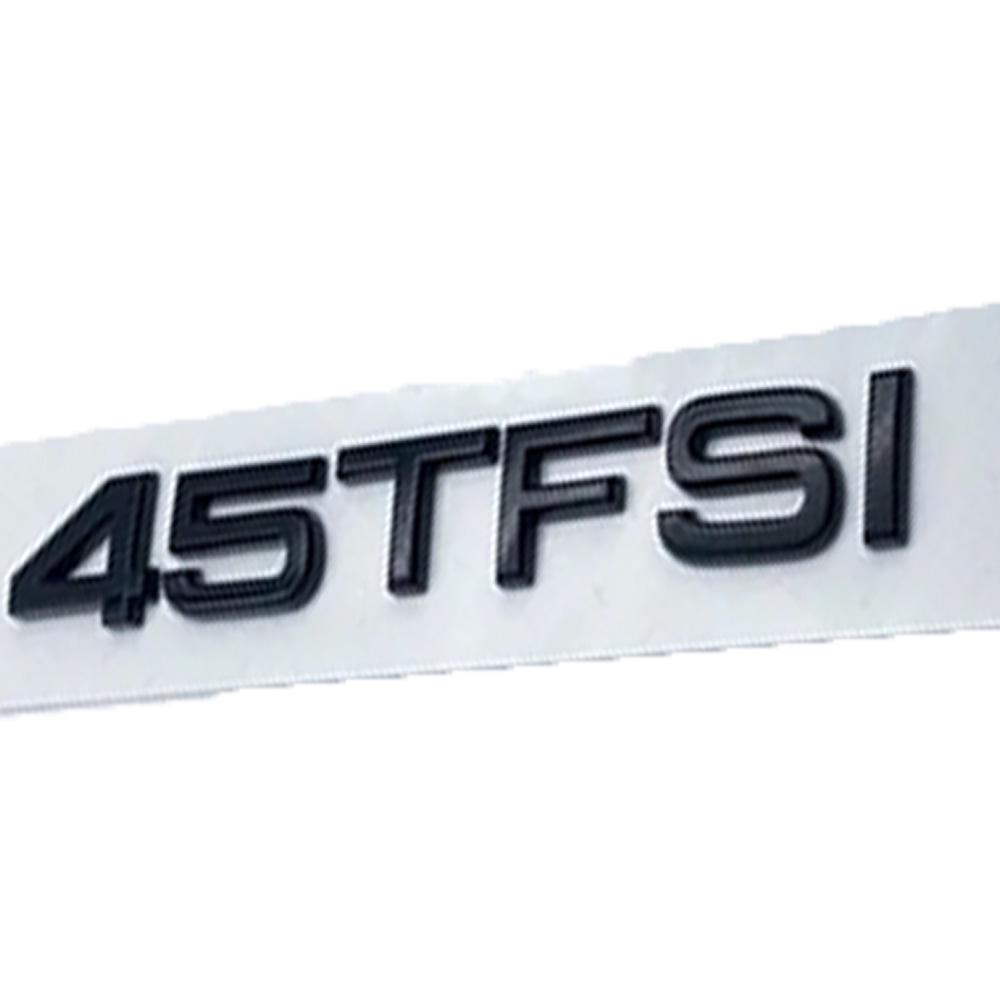 Flat Letter 3D ABS Logo For 4JHGE A3 S3 2.0TDI 35TFSI 40TFSI 45TFSI Car Trunk Lid Badge Logo Sticker Bright Chrome Black