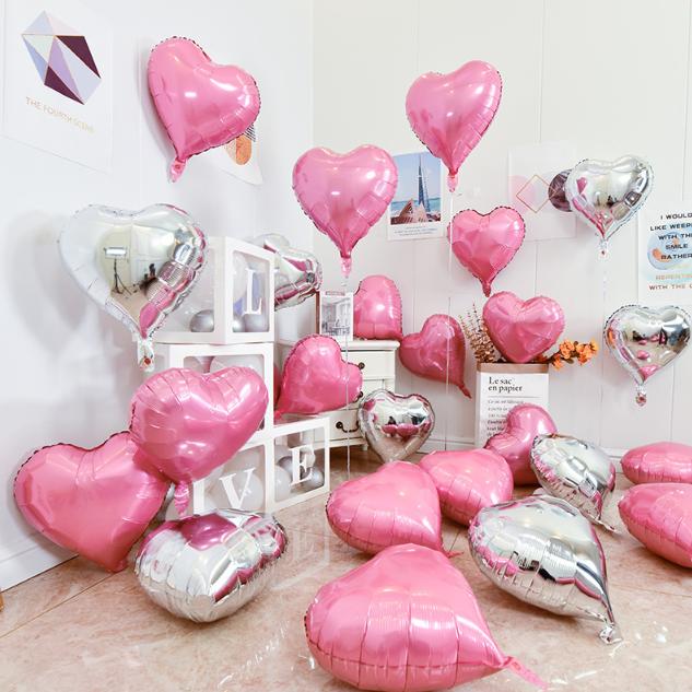 

Свадебное украшение своими руками, воздушные шары «Любовь», День, романтическое предложение для дома, украшение «С Днем рождения», праздничные воздушные шары розовый/серебряный