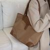 Tote bag female, Japanese and Korean large-capacity handbag contrasting color nylon canvas commuter shoulder bag Japanese and Korean style