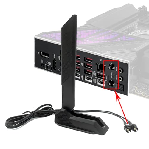 HSSDTECH WiFi-Antenne, WiFi 7, WiFi 6, 6E, 802.11BE Antenne, 2,4 GHz/5 GHz/6 GHz Dreiband Bluetooth 5.4 WiFi-Router, Dreiband, für ASUS und Gigabyte, 320