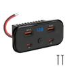 4/6 Ports 112W Dual 18W USB-A 30W PD3.0 QC3.0 Car Charger Outlet ast Charging Power Adapter with Voltmeter Switch for 12V/24V for Car RV Truck Boat