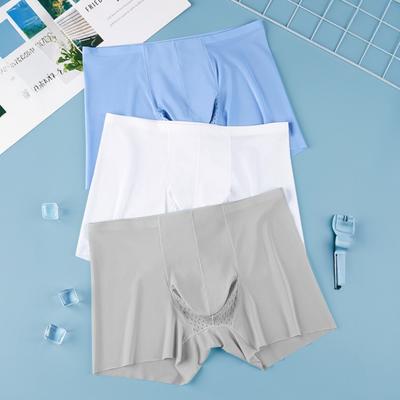 Roupa íntima Masculina Boxer Cintura Média Elástica Design de Tromba de Elefante Calções Cuecas Secagem Rápida Tecido Macio Sem Costura Calcinhas