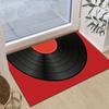 Vinyl record design polyester area carpet-non-slip, crystal velvet carpet for office, bedroom, living room decoration