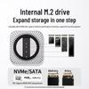 MOVE SPEED Hub di Espansione USB-C per Mac Mini con Alloggiamento SSD e Base di Raffreddamento
