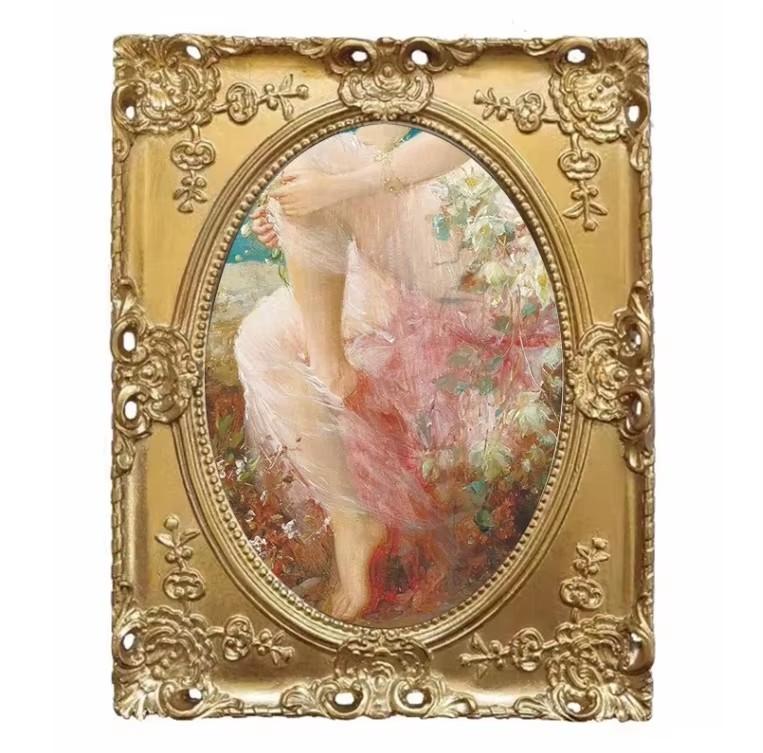 Europe Retro Art Palace Relief Photo Frame Resin Wall Hanging Painting Home Homestay Wall Mural Decoration Hotel Club Wall Craft