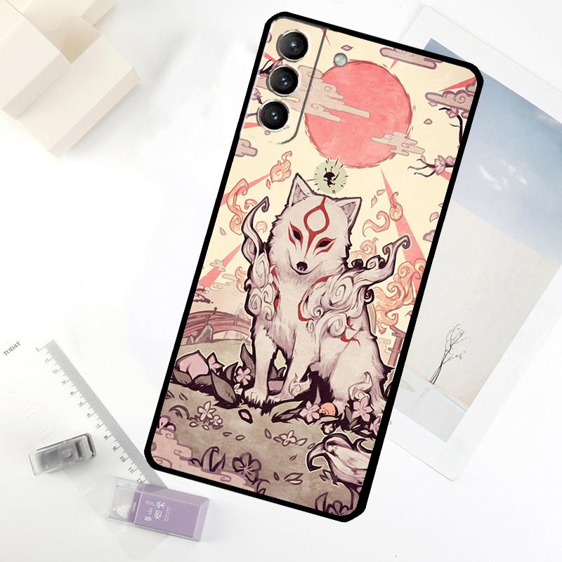 Kitsune Fox Art Phone Case For Samsung Galaxy S20 FE S21 S22 S23 S24 S25 S26 Ultra S10 S25 Plus S25 FE Cover