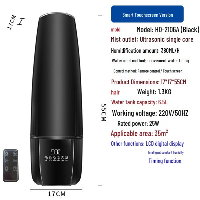 6.5L Home Humidifier & Aroma Diffuser with Air Purifying Function for Bedroom & Air-Conditioned Rooms