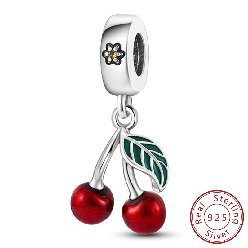 Original Charms Beads Copper Cherry Strawberry Avocado Fruit Charms Pendant For Woman Jewelry Making