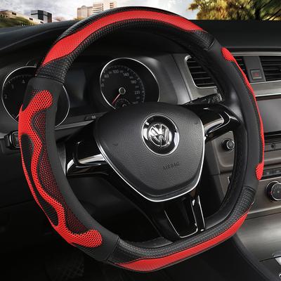 Car Steering Wheel Cover D Shape For VW GOLF 7 2015 POLO JATTA Passat Tiguan For Nissan Qashqai J11 X-trail T32 2015- 2017