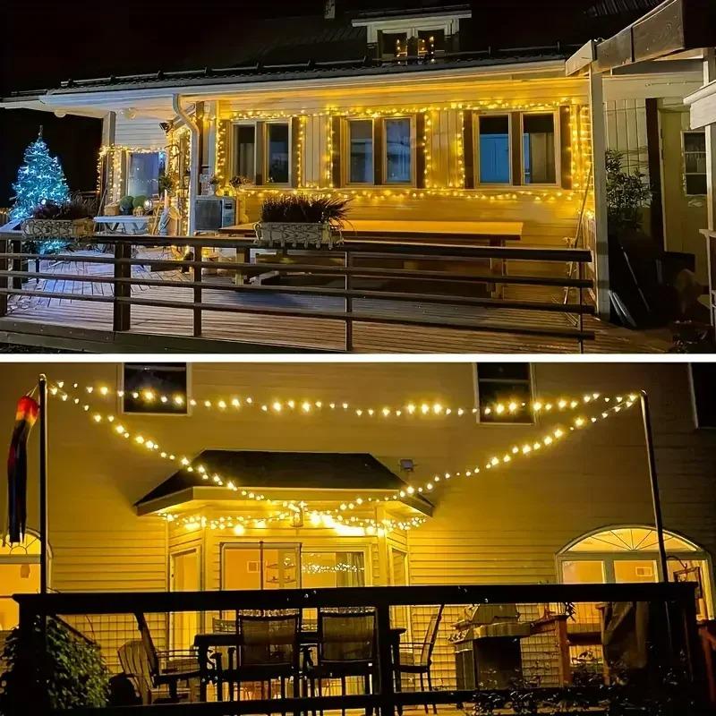 50LED/20LED Solar String Lights Outdoor Waterproof Fairy Lights String 8 Mode for Home Gardens Wedding Party Outdoor Tree Decorations 7m/5m