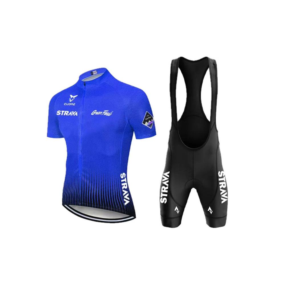 Short Sleeve Set Strap Cycling Pants Cycling Team, Quick Drying High Elastic Cycling Suit Short Sleeve 2026 Summer Breathable Cycling Suit Set