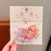 10Pcs Hair Ropes High Elasticity Imitation Pearl Decor Bow Shape Hair