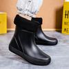 R new trendy men's rain boots medium tube rain shoes flat bottom water shoes takeaway fishing waterproof glue shoes