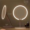 Rotation LED Makeup Mirror Adjustable Portable Cosmetic Mirrors Lighted Desktop Mirrors  Women