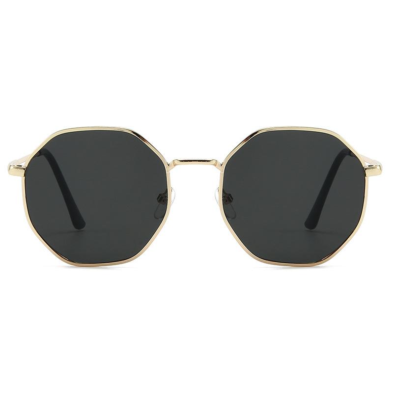 New sunglasses, women's high-end sensitive UV protection, men's driving metal frame, large frame and thin sunglasses.