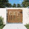 Garden Gate 85x75 Cm Corten Steel Bamboo Design