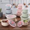 3pcs Portable Lunch Box Set Storing Fruits Vegetables Ramen Bowl Food Storage Containers with Lids Rice Bowls