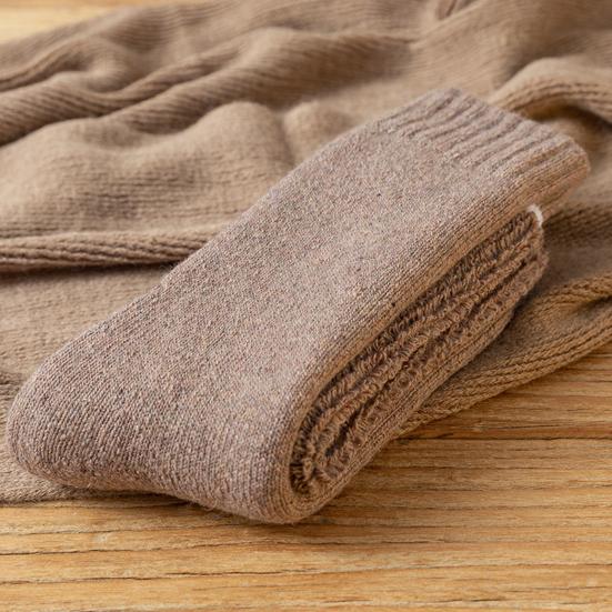 Herren Wollmischsocken Dehnbare Verdickte Freizeitsocken mit Elastischen Bündchen Warme Winterstiefelsocken für Arbeit Wandern Tägliche Erledigungen