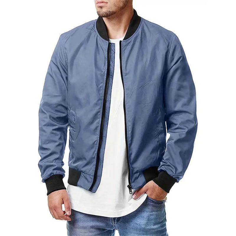 Men's Casual Pilot Baseball Jacket – European & American Spring/Autumn Collection, Large Size